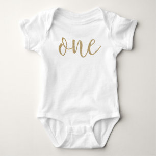 First Birthday Faux Glitter Shirt