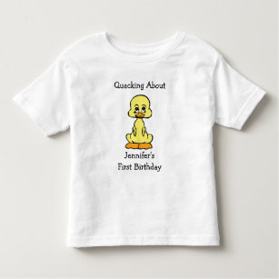First Birthday Happy Little Yellow Duckling Toddler T-shirt