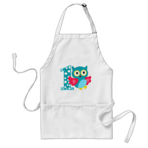 First Birthday Happy Owl Standard Apron