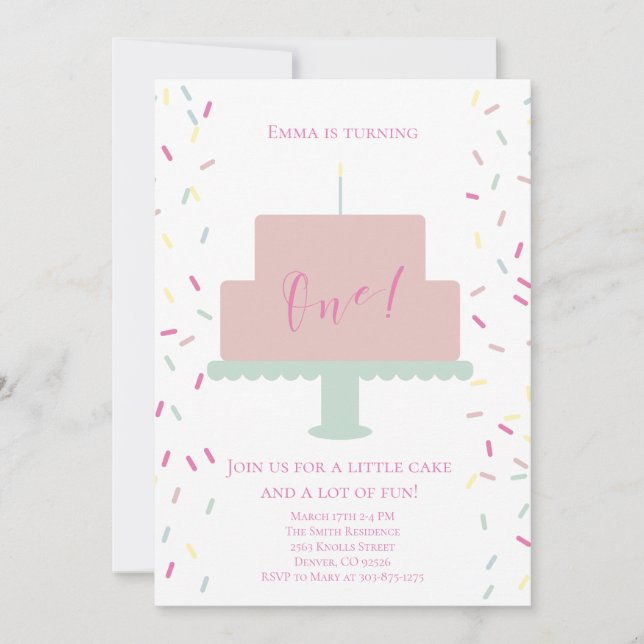 First Birthday Invitation (Front)