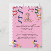 first birthday invitation card	