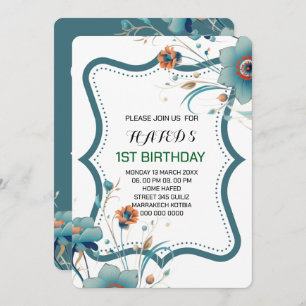First Birthday Invitations Fairy, ,Digital Invitat
