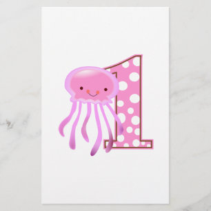 First Birthday Jellyfish Stationery
