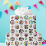 First Birthday Lovebugs Photo Wrapping Paper<br><div class="desc">This gorgeous Little Love Bug first birthday wrapping paper features original watercolor beetle lovebugs (look closely - they're decorated with hearts!) and room for 13 of your favourite baby's first year photos! From newborn to one year old, there is a space for a photo from each month. Square photos work...</div>