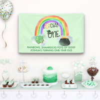 First Birthday Lucky One Rainbow Shamrock Poem