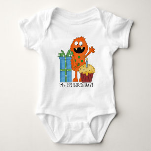 First Birthday Monster baby bodysuit
