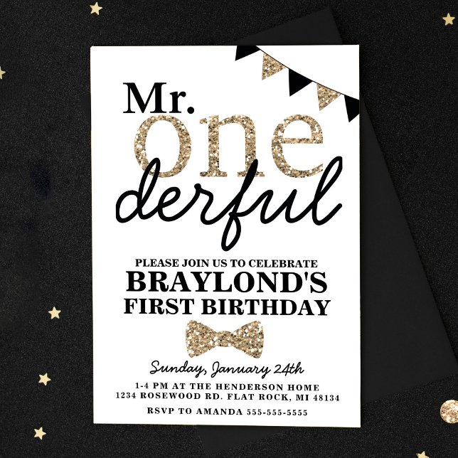 First Birthday Mr Onederful Invitation (Creator Uploaded)