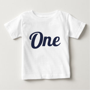 First Birthday Navy Baby T-Shirt