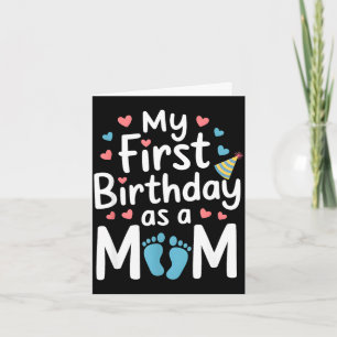First birthday new mom baby party happy mothers da card