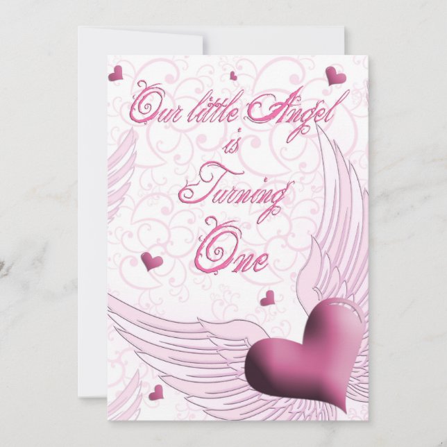 First Birthday - OurLittle Angel Invitation (Front)