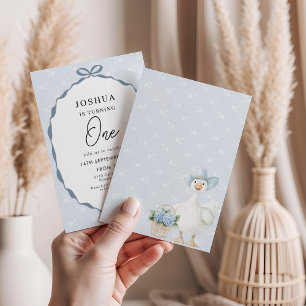 First Birthday Party Cute Duck  Invitation