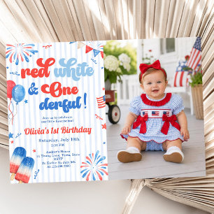 First Birthday Party Invitation - 4th of July