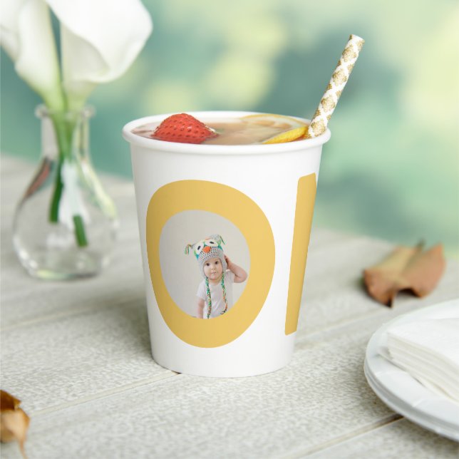 first birthday photo birthday paper cups (Insitu)