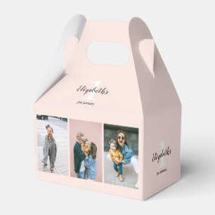 First Birthday Photo Favor Box