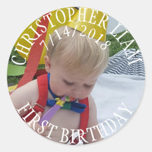 First Birthday Photo Stickers