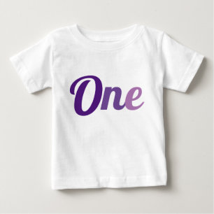 First Birthday Purple Baby T-Shirt