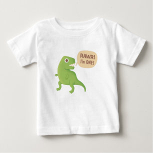 First Birthday, Rawr! I'm 1, Cute Dino Baby T-Shir T-Shirt