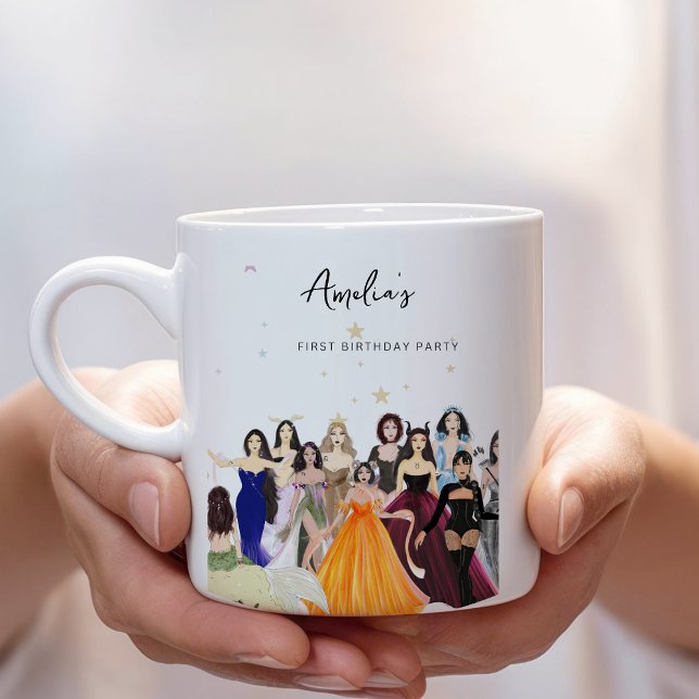 First birthday, return gift, zodiac theme large coffee mug (Creator Uploaded)