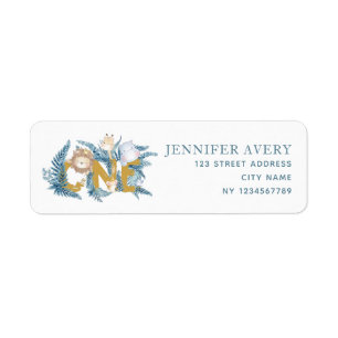 First Birthday Safari Animals Return Address