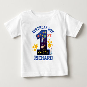 First Birthday Space design Baby T-Shirt