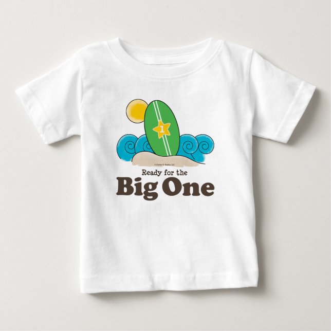 First Birthday Surf Baby Long Sleeve Tee (Front)