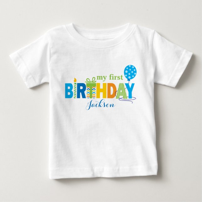 First Birthday Tshirt Personalized (Front)