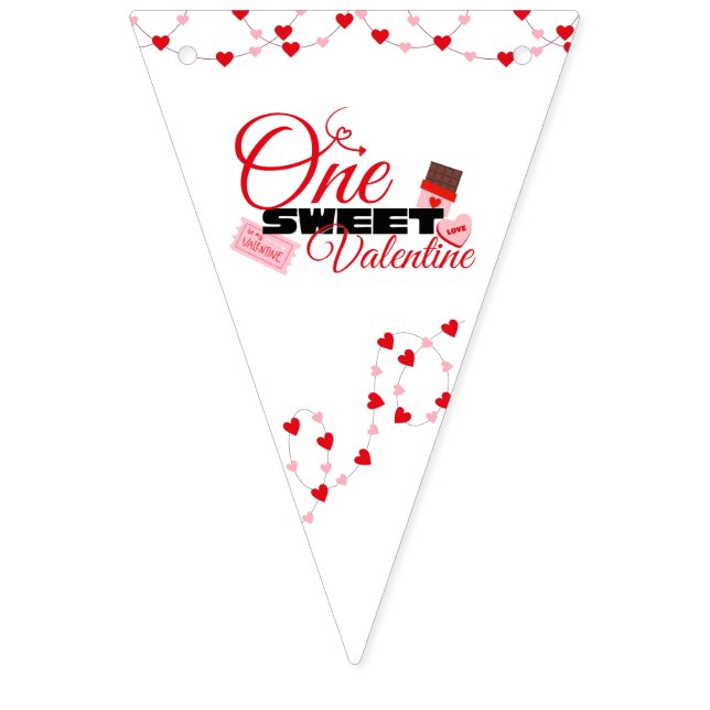 First Birthday Valentine’s Day Banner (First Flag)