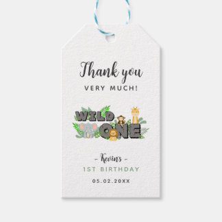 First Birthday Wild One Safari Thank You Gift Tag 
