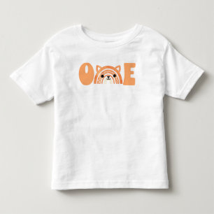 First Birthday Woodland Fox Boho Rainbow Toddler T-shirt
