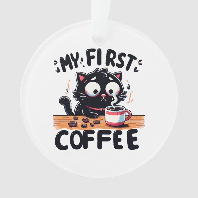 First Black Coffee Adventure Ornament (Front)