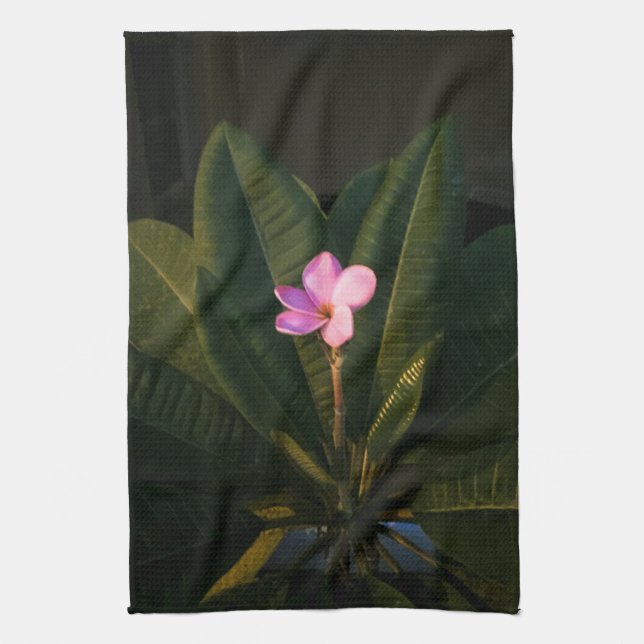 First Bloom, Plumeria Kitchen Towel (Vertical)