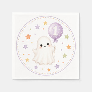 First Boo Ghost Halloween First Birthday Napkin