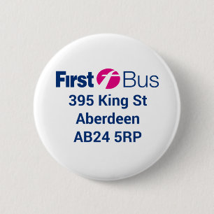 First Bus Badge 2 Inch Round Button