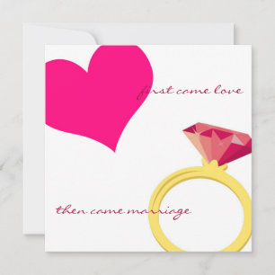 FIRST CAME LOVE-pink Invitation