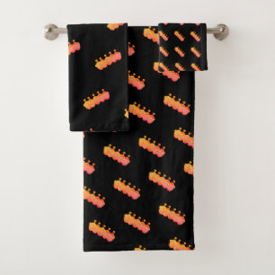 First: Chicken Or The Egg Black Bath Towel Set
