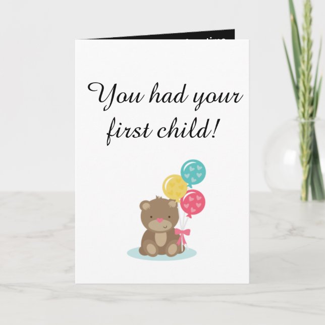 First Child card for childfree (Front)