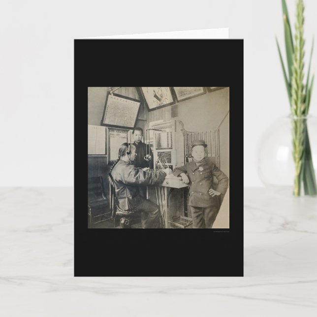 First Chinese Telephone Operator, Chinatown 1922 Card (Front)