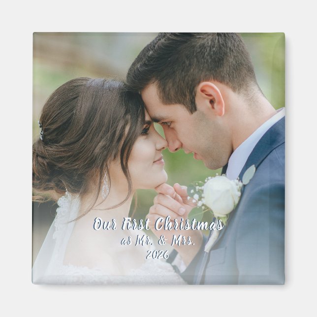 First Christmas 2026 Newlywed Keepsake Magnet (Front)