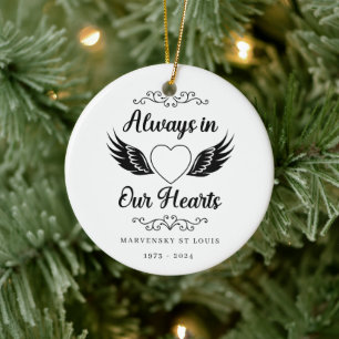 First Christmas always in our heart memorial  Ceramic Ornament