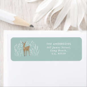 First Christmas aqua reindeers delicate rustic