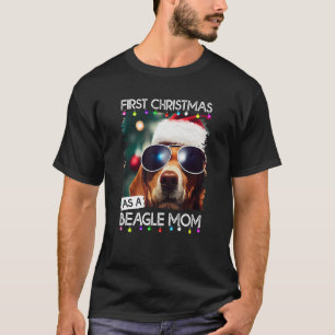 First Christmas as a Beagle mom T-Shirt