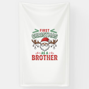 First Christmas As a Brother Santa Gnome Banner