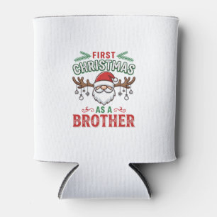 First Christmas As a Brother Santa Gnome Can Cooler