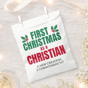 FIRST CHRISTMAS AS A CHRISTIAN New Believer Favour Bag