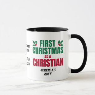 FIRST CHRISTMAS AS A CHRISTIAN New Believer Mug