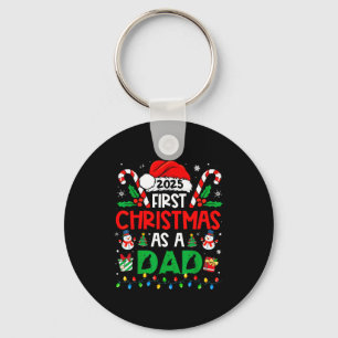 First Christmas As A Dad 2025 Family Matching 1st Keychain