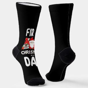 First Christmas As A Dad Family Holiday Kids Socks