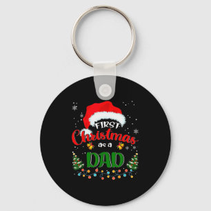 First Christmas As A Dad Funny Christmas Xmas New Keychain