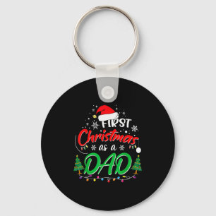 First Christmas As A Dad New Daddy 1st Christmas Keychain