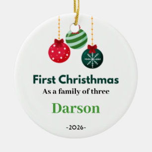 First Christmas as a Family Personalized ornament